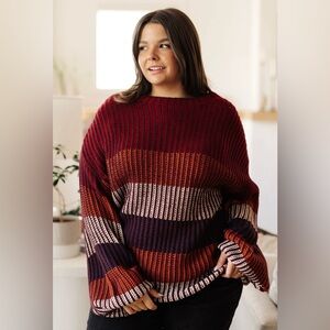 Women's Striped Multicolor Women's Knit Sweater Size 14/16